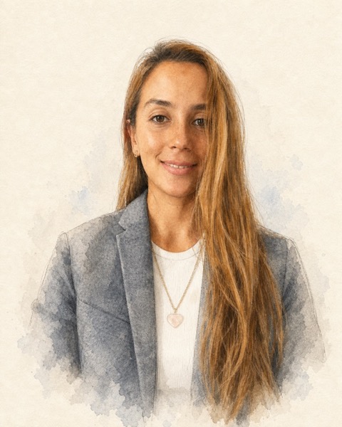 Retrato ilustrado de Nicole Silva